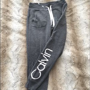 calvin klein gray sweatpants